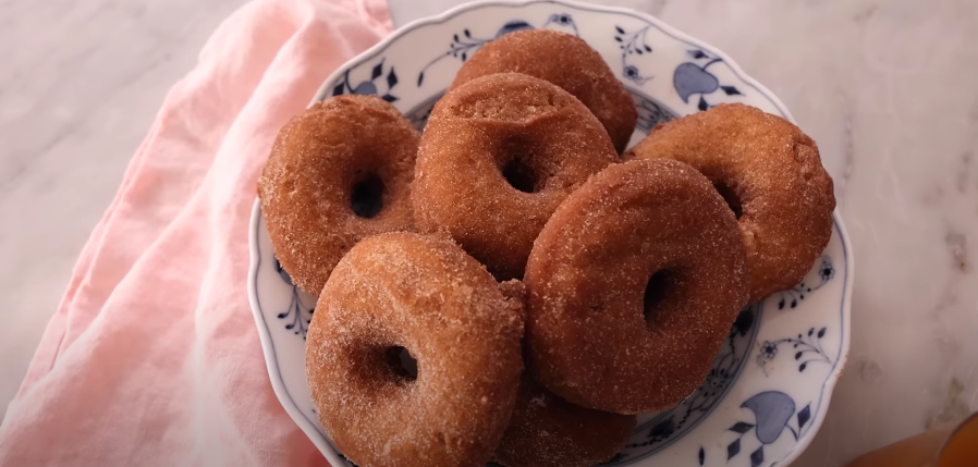 Fried apple cider donut recipe