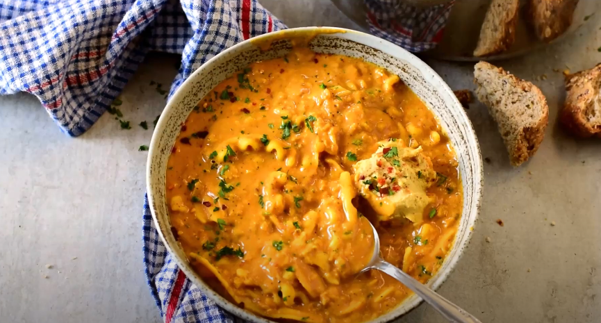 vegetarian lasagna soup packed with rich flavors