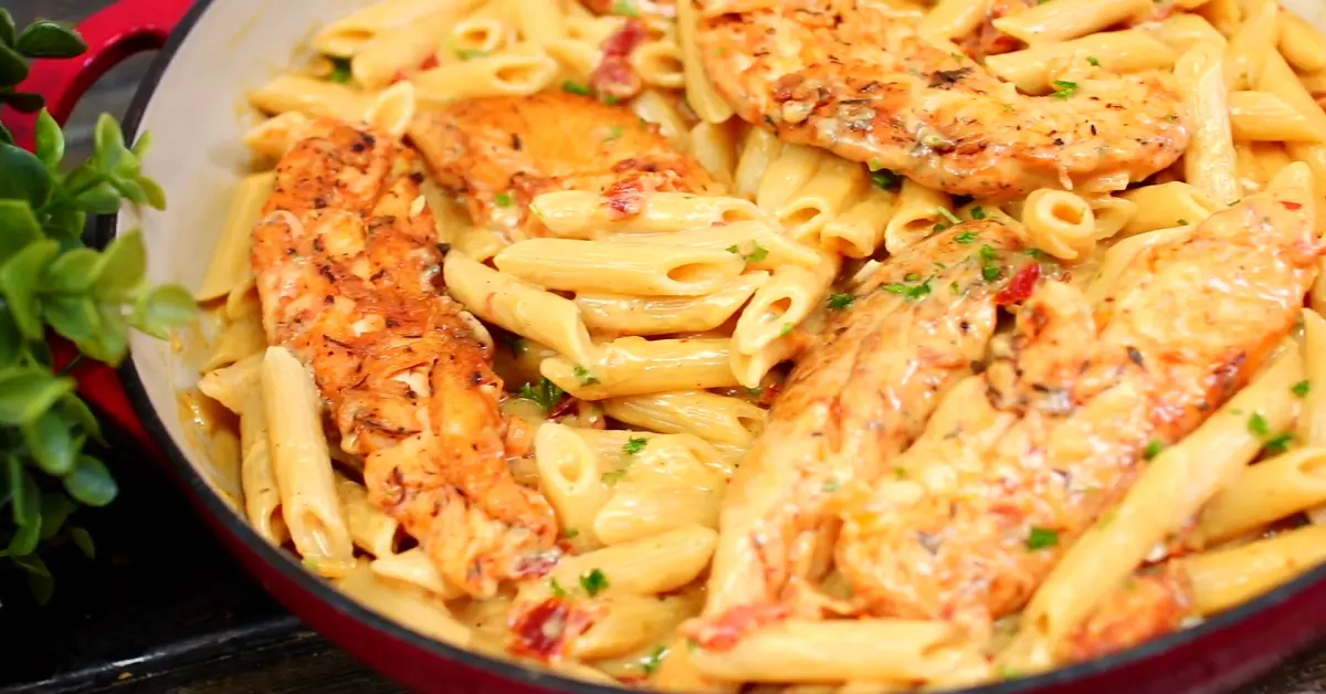 garlic parmesan chicken pasta